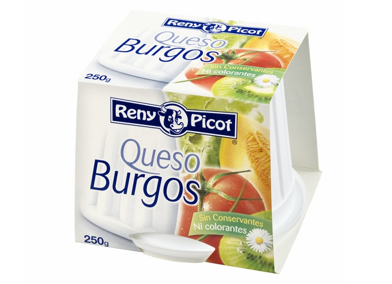 Queso Burgos 250gr Reny Picot. Queso fresco semigraso de vaca