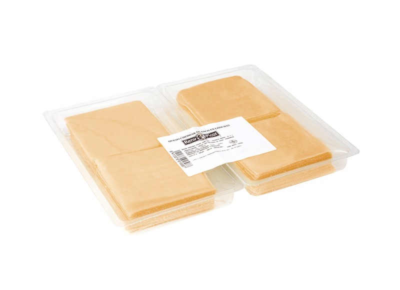 Cheddar blanco en lonchas 500g Reny Picot - Hostelería