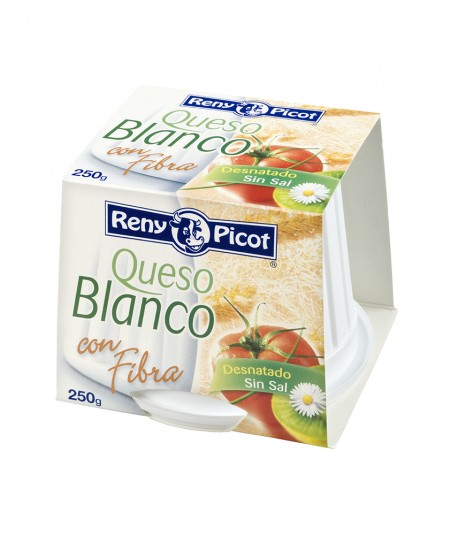 Queso Blanco con fibra 250g Desnatado Sin sal Reny Picot