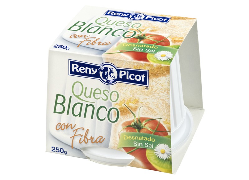 Queso Blanco con fibra 250g Desnatado Sin sal Reny Picot