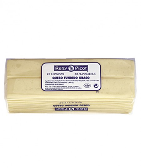 Queso Fundido en lonchas pack 72 lonchas baguette