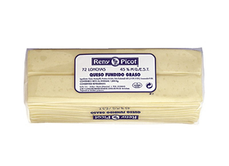 Queso Fundido en lonchas pack 72 lonchas baguette