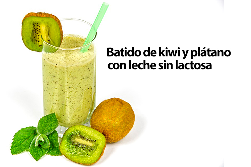 Batido de kiwi y plátano con leche sin lactosa Reny Picot