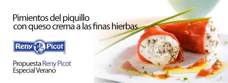 Recetas de verano. Pimientos del piquillo con queso crema a las finas hierbas