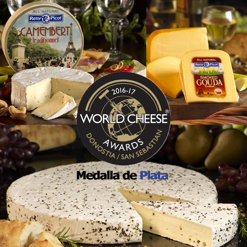World cheese awards. Medalla de plata para quesos Reny Picot