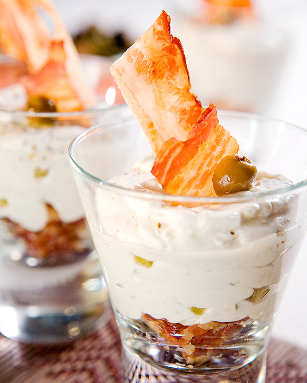 Aperitivos para navidad - vasitos de queso crema Reny Picot