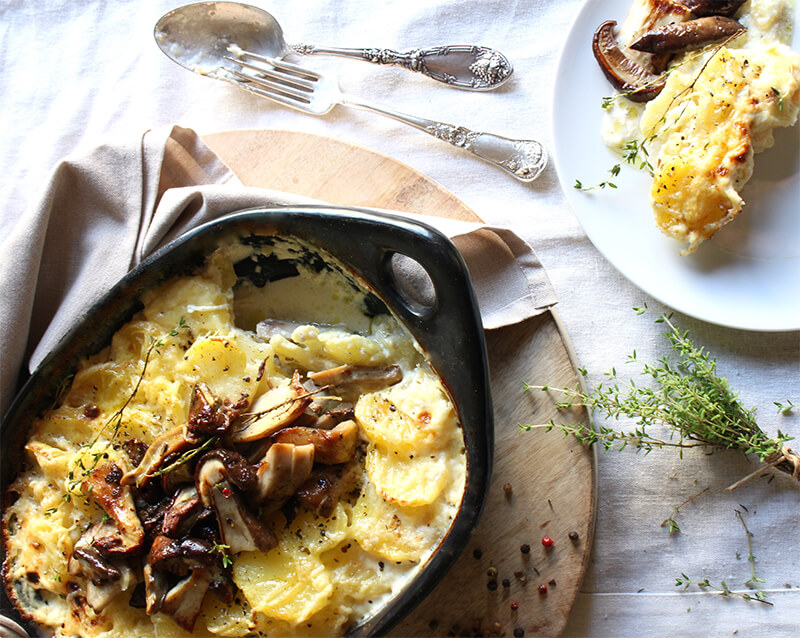 Pastel de patatas y boletus recetas gourmet reny picot recetas faciles con nata al horno