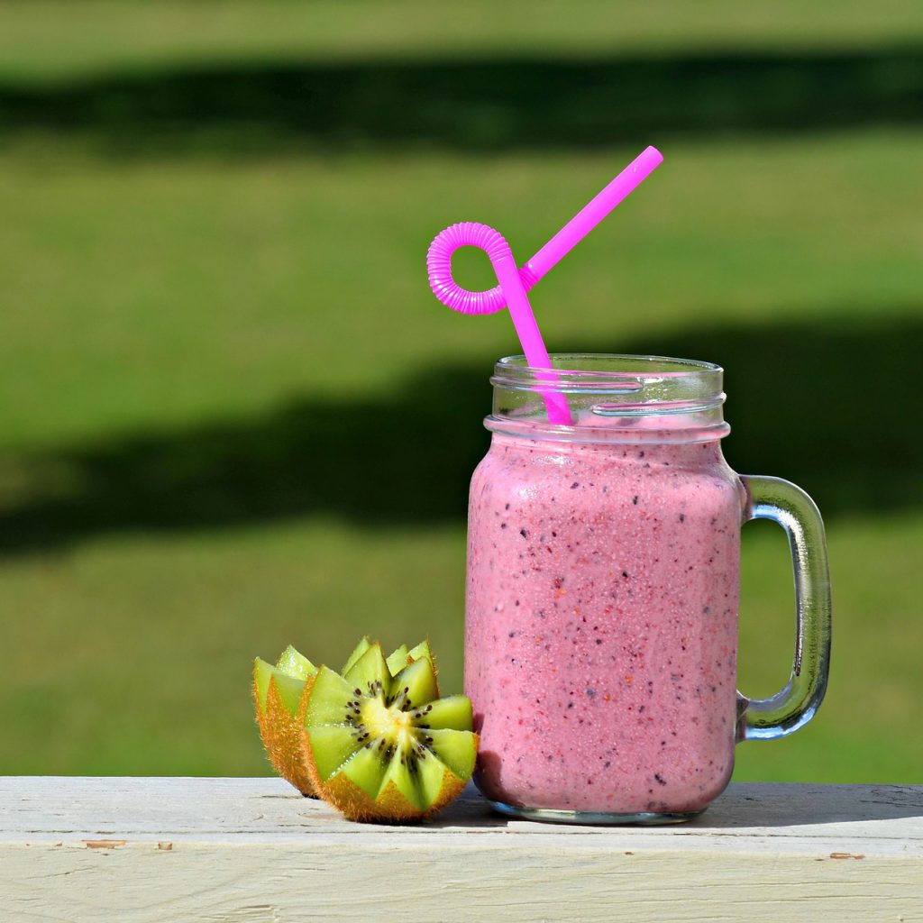 Batido de fresa y kiwi